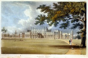 Eaton Hall, fachada de entrada, de 