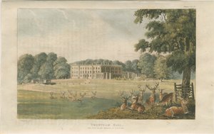 Trentham Hall: litografía coloreada, nd [c 1824] de John Gendall