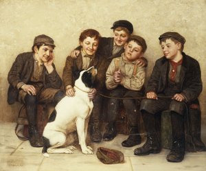 En buenas manos, 1909 de John George Brown