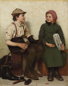 Tête-à-Tête, c.1888-1890 de John George Brown
