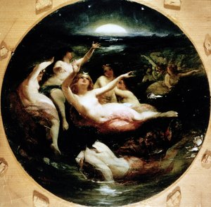 Diana y sus ninfas, 1850 de John George Naish