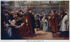 El Cardenal Wolsey yendo al Salón de Westminster de John Gilbert