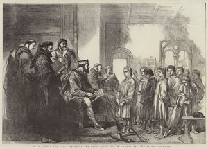 El Rey Alfredo el Grande enseñando a la Juventud Anglo-Sajona de John Gilbert