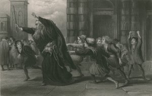 Shylock después del juicio, El mercader de Venecia de John Gilbert