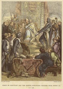 Simón de Montfort y los barones exigiendo reformas a Enrique III (1258 d.C.) de John Gilbert