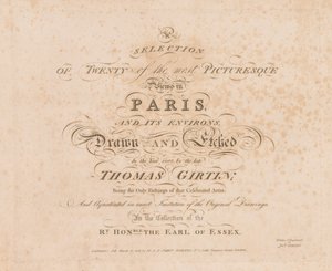 Una selección de veinte de las vistas más pintorescas de París y sus alrededores: página de título