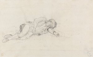 Hombre durmiendo al aire libre de John Glover