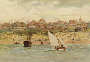 Liverpool: una vista de New Brighton desde el mar (litografia en color)