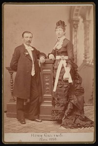 Retrato de Henry Gass 1835-1884 y su esposa Emma Dibble, noviembre de 1880 de John Goldin
