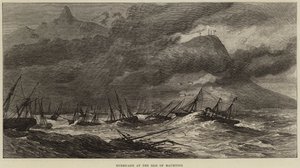Huracán en la Isla de Mauricio de John Greenaway