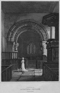 Interior de la iglesia de Aspatria, Cumberland, 1814