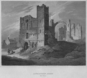 Abadía de Lindisfarne. Frente oeste, 1814 de John Greig