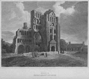 Restos de la iglesia de la abadía de Kelso, 1814 de John Greig