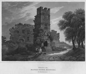 Restos de la Casa del Norte, Mitford, Northumberland, 1814