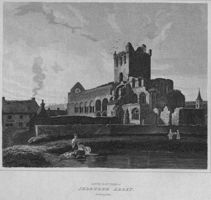 Vista sureste de la Abadía de Jedburgh. Roxburghshire, 1814
