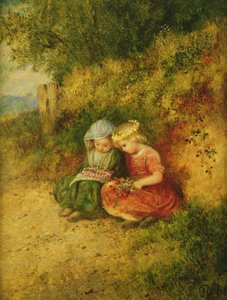 Niños en el bosque, 1860 de John H. Dell