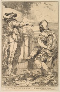 Un capitán de bandoleros enviando una partida de Quince grabados dedicados a..., 8 de diciembre de 1778 de John Hamilton Mortimer