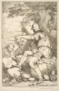 Banditti tomando su puesto de Quince Aguafuertes dedicados a Sir Joshua Reynol..., 8 de diciembre de 1778 de John Hamilton Mortimer