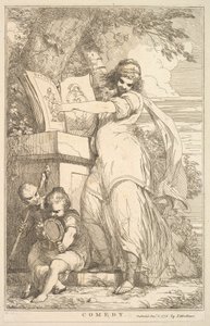 Comedia de Quince Aguafuertes Dedicados a Sir Joshua Reynolds, 8 de diciembre de 1778 de John Hamilton Mortimer