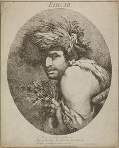 Edgar, "El Rey Lear", Acto III, Escena III de John Hamilton Mortimer
