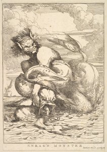 Monstruo Enfurecido de Quince Grabados Dedicados a Sir Joshua Reynolds, 8 de diciembre de 1778. de John Hamilton Mortimer