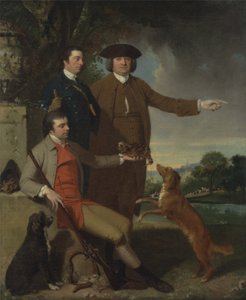 Autorretrato con Padre y Hermano, c.1760-62 de John Hamilton Mortimer