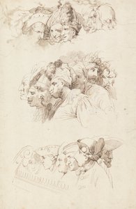 Estudios de grupos de cabezas de John Hamilton Mortimer