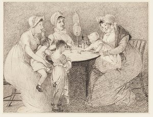 Juego de hilado de un niño, 1807 de John Harden