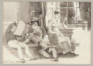 Jessy y tres niños, 1815