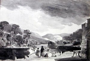 Paisaje con un lago de John Harden