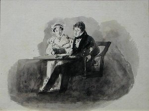 Hombre y Mujer Leyendo de John Harden