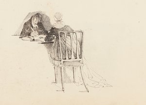 Hombre y mujer sentados en una mesa, 1805 de John Harden