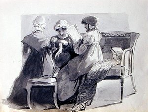 Tres Mujeres en un Sofá de John Harden