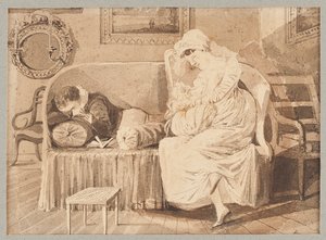 Tres en un sofá, 1805