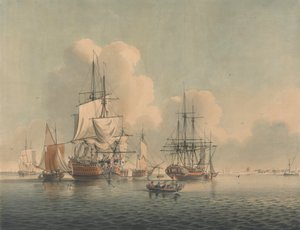 Hombres de guerra frente a Sheerness