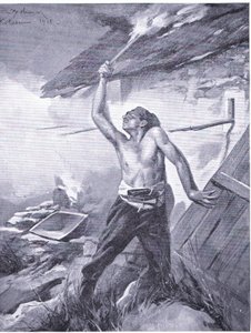 Un incidente fronterizo de la Guerra de los Balcanes 1912, de la Historia de las Naciones de Hutchinson (Volumen 4) publicada por Hutchinson, c. 1920 de John Harris Valda