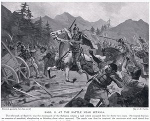 Basilio II, en batalla cerca de Setania 1017AD de John Harris Valda