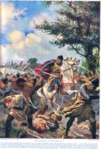 Batalla de Bouvines 1214, ilustración de 
