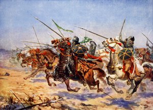 Caballería de Shahrbaraz cargando, ilustración de 
