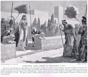 Cleopatra visita a Herodes en Jerusalén 33 a.C.