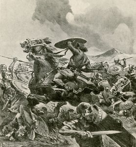 Batalla de los romanos con el ejército de Aníbal