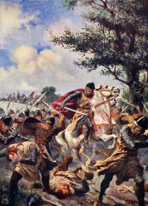 La Batalla de Bouvines, 1214, ilustración de 