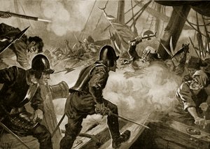 La Batalla de Lepanto, ilustración de 