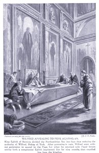 Wilfred apelando al Papa Agatón AD679, años 1920 de John Harris Valda