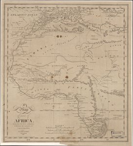 Mapa de parte de África - dibujado por las últimas autoridades para ilustrar la narración del capitán James Riley LOC 2009583840 de John Hartshorne