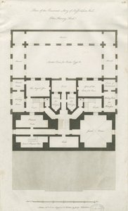 Stafford - Plano del Sótano del Shire Hall: grabado, nd [1794-1798] de John Harvey