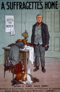 Un hogar de sufragistas / J. Hassall / Póster, siglo XX
