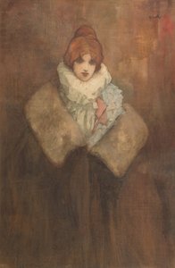 Una dama eduardiana, c.1910 (acuarela sobre papel) de John Hassall