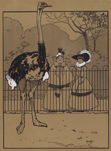 Plumas de avestruz (litografía en color) de John Hassall