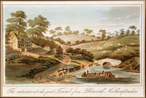 Entrada al Túnel de Blisworth, Canal Grand Junction, Northamptonshire, 1819 de John Hassell